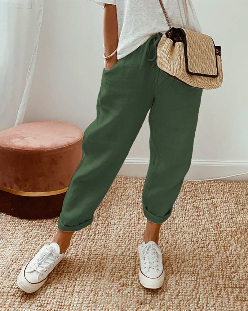Olivia - Ademende Anti-Vocht Broek | Comfortabele Pasvorm – Groen
