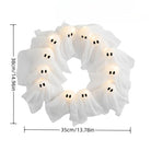 Light-Up Ghost Halloween Wreath with 12 LED Ghosts