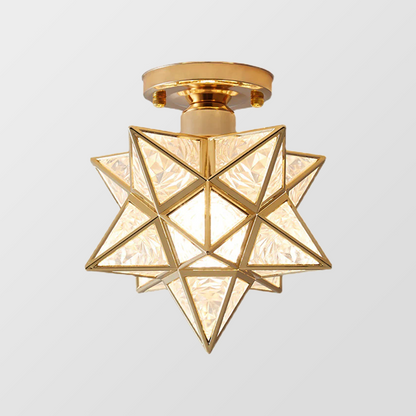 Stervorm Plafondlamp – Goud, Modern Design voor Hal, Eetkamer of Slaapkamer