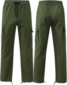 Men's Cargo Pants with Multiple Pockets and Adjustable Waist for Everyday Wear