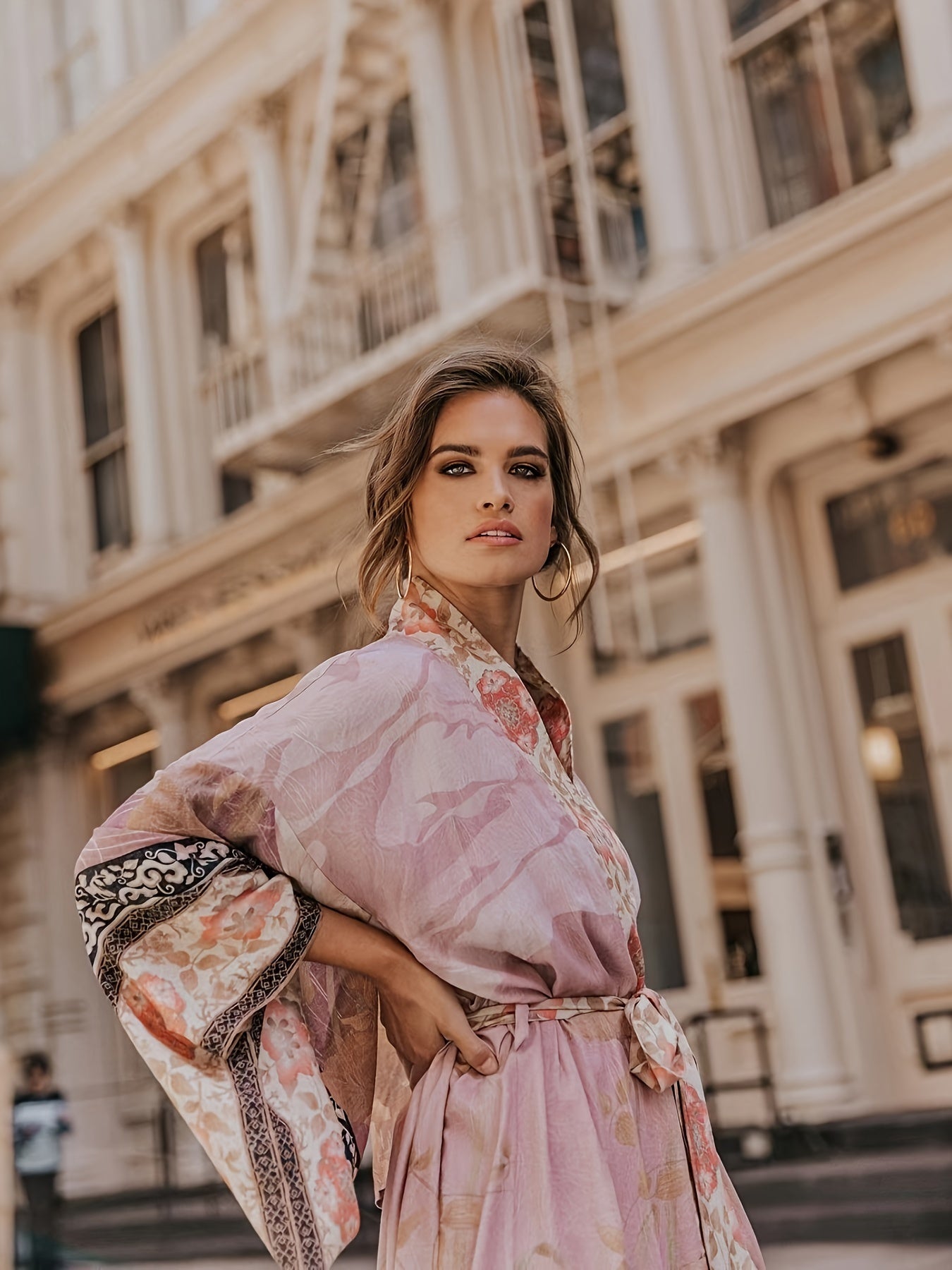 Dames Kimono – Luchtige Bloemenprint met Elegante Ceintuur voor een Verfijnde Look