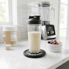 5-piece weightlifting plate drinks coasters with stand
