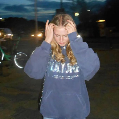 Dante Hoodie Uniseks | "For The Culture" Hoodie met Rhinestone Details