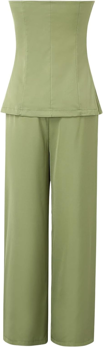 Sanne Off-Shoulder Set | Dames tweedelige set met top en broek in licht ademend design