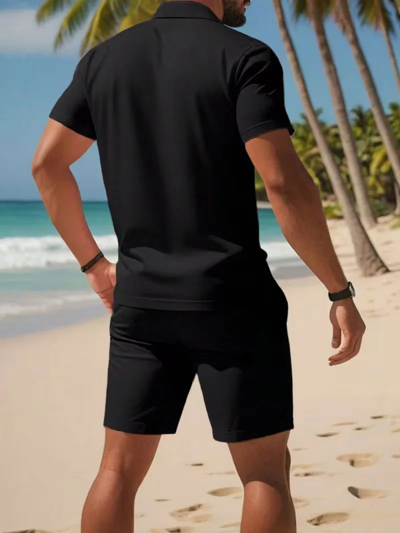 Men's Polo Shirt and Shorts Summer Set