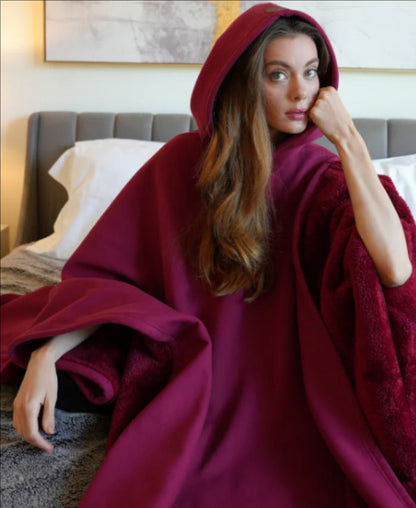 Robin Hoodie Blanket Dames | Oversized Deken Hoodie met Zijdezachte Stof