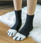 Women's Cat Paw Socks – Plush Cotton Blend