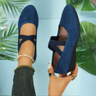 Women's Wedge Ballerina Flats with Closed Toe – Hidden Heel for Daily Wear