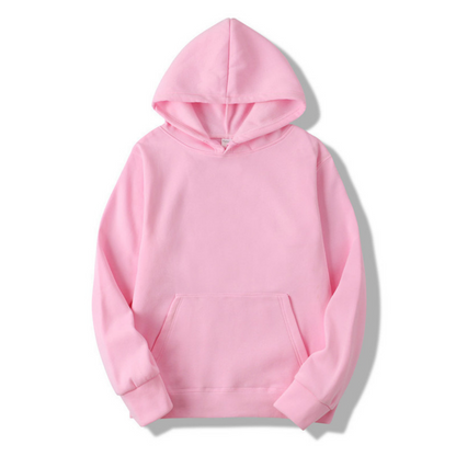 Dames Basic Hoodie met Capuchon – Casual Trui met Fleecevoering