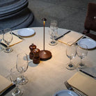 Cordless LED Table Lamp – Dimmable Rechargeable Light in White and Gold