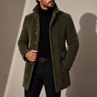 Men's Winter Coat with Stand Collar – Tailored Fit
