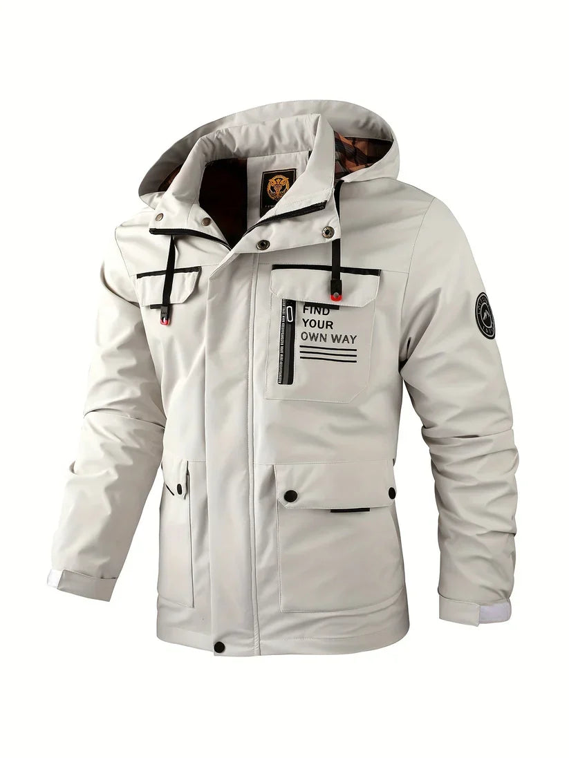 Men's Waterproof Winter Jacket with Hood - Insulated Coat