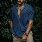 Men's Casual Short Sleeve Button Up Shirt