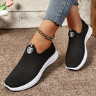Hanne | Dame Slip-On Sneakers Med Strikkenet Overdel Og Lav Profil
