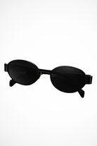 Women's Oval Metal Frame Sunglasses – Dark Tinted Lenses