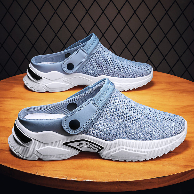 Men's Slip-On Sandals with Contoured Footbed and Non-Slip Rubber Outsole