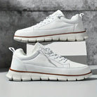 Men's Leather Sneakers with Orthopedic Cushioned Insole