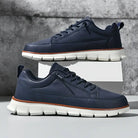 Men's Leather Sneakers with Orthopedic Cushioned Insole