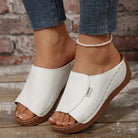 Women's Slip-On Sandals with Mid-Heel Platform