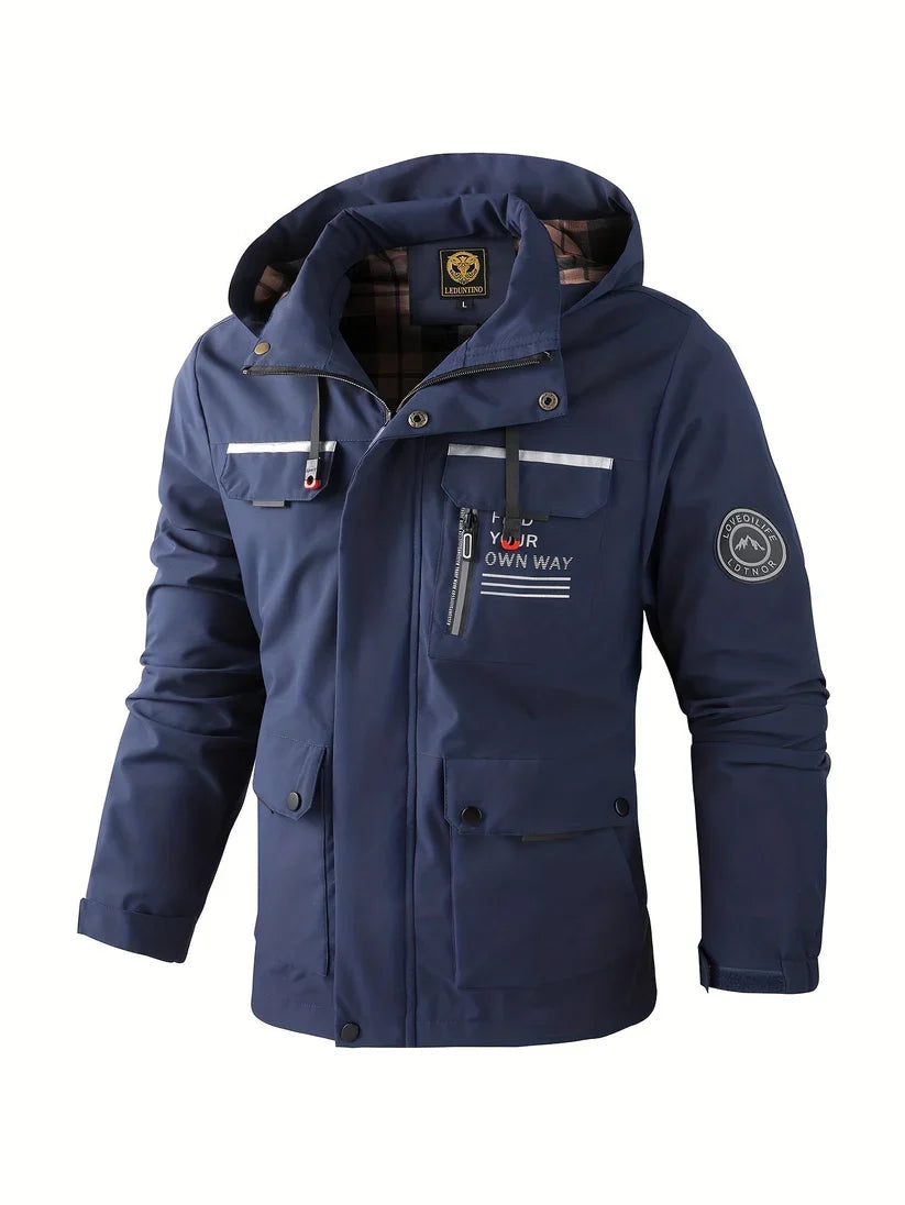 Men's Waterproof Winter Jacket with Hood - Insulated Coat