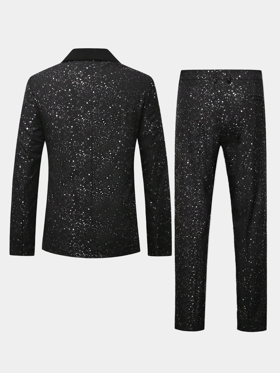 Men's Glitter Suit Blazer and Trousers Set