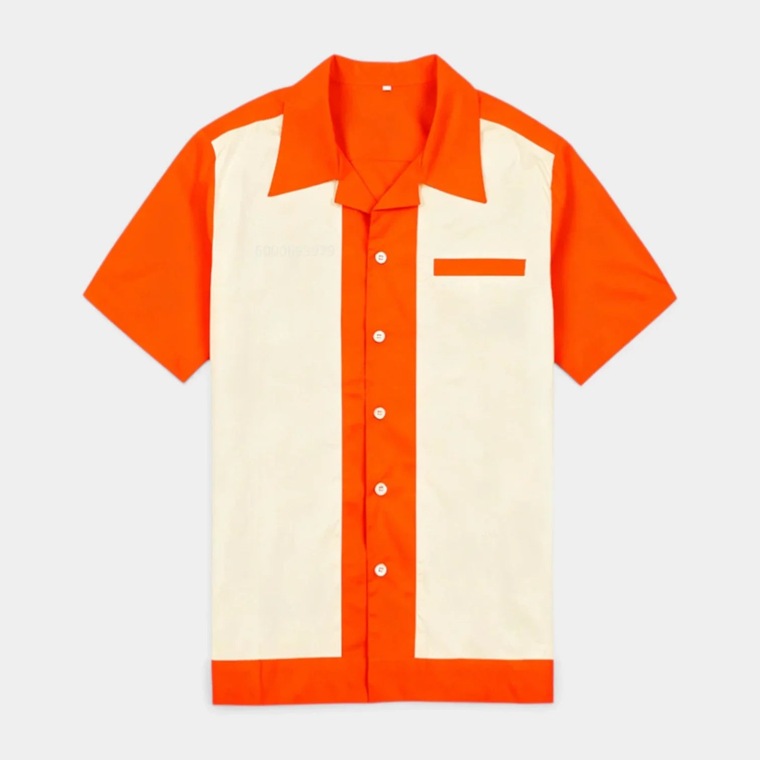 Mens Shirts Short Sleeve Button-Up Camp Collar