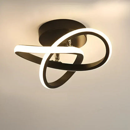 Moderne Plafondlamp – Aluminium en Acryl, Dubbel Ring Design voor Woonkamer of Slaapkamer Verlichting