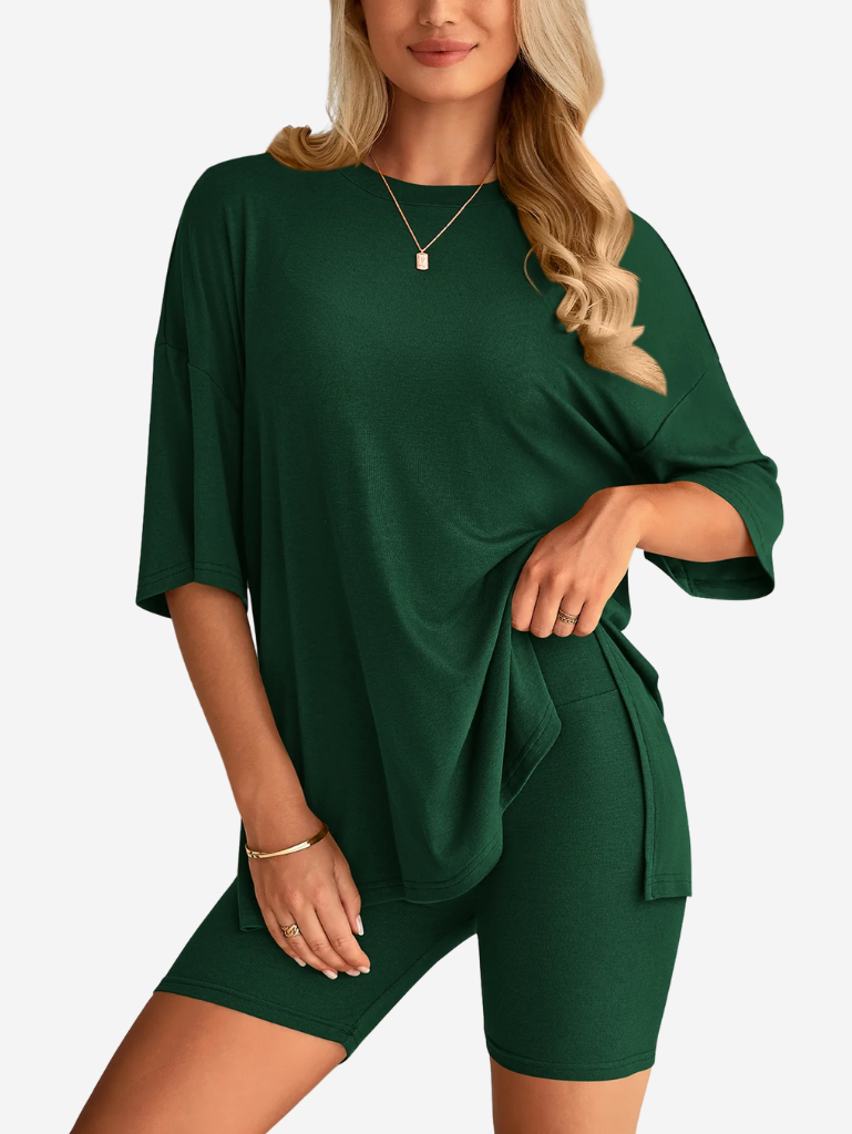 Danielle Duo Set | Oversized T-shirt &amp; Short voor Dames met Comfortabele Pasvorm