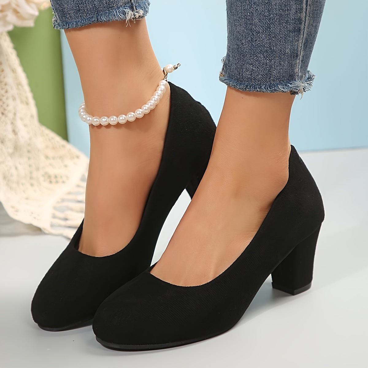 Women's Orthopaedic Heels Wide Toe Box Cushioned Insole