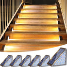 Solar Powered Stair Lights with Dusk Sensor, Waterproof LED Outdoor Step Lights