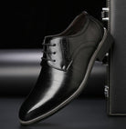 Men's Leather Lace-Up Shoes - Classic Formal Design
