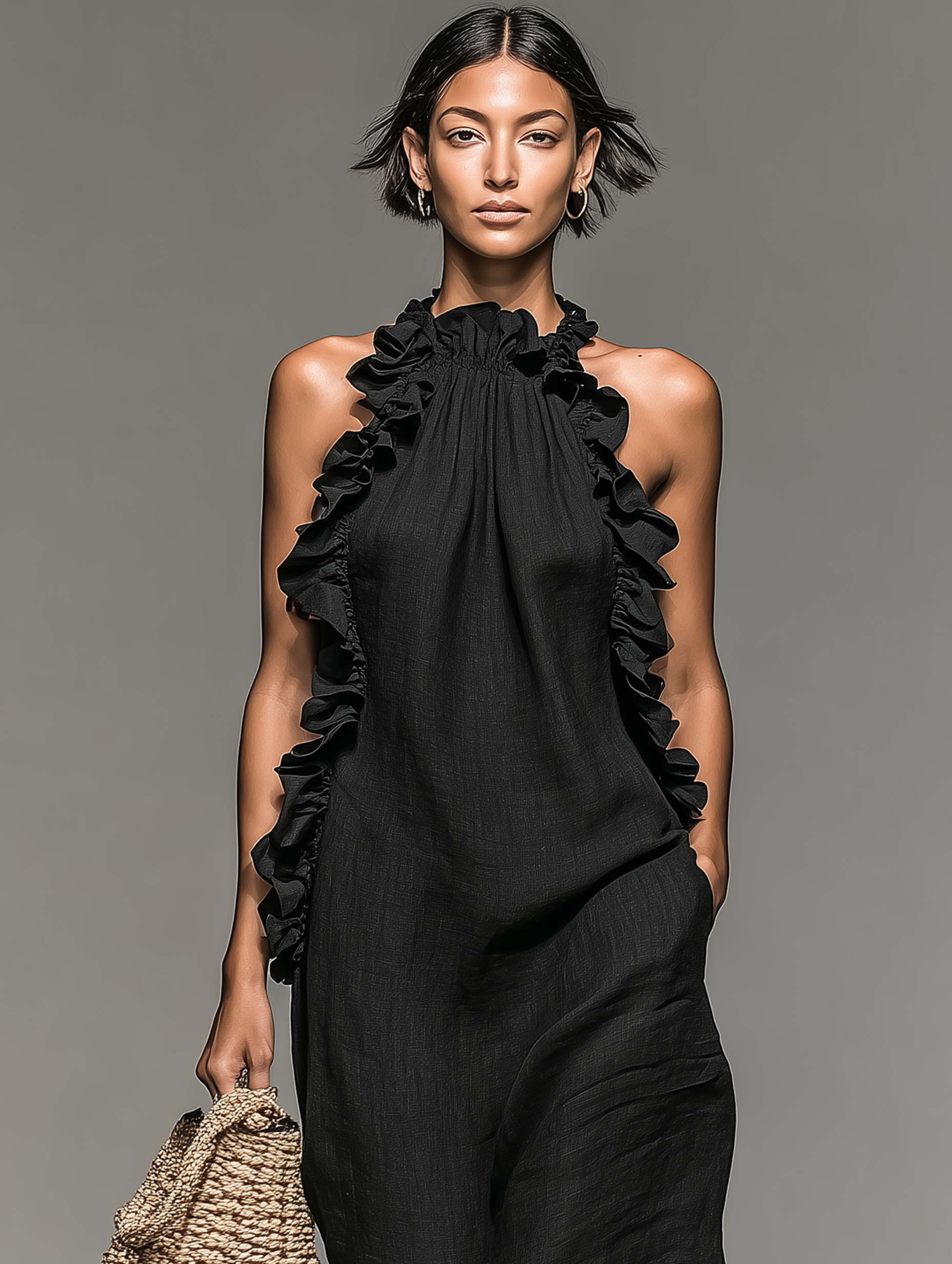 Women's Maxi Ruffle Dress Sleeveless Summer Sundress