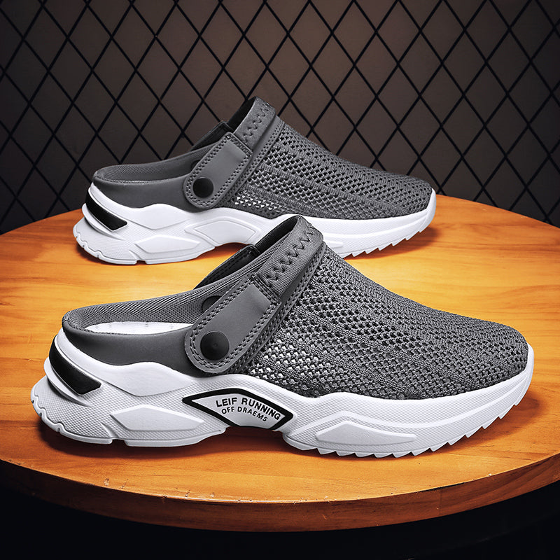 Men's Slip-On Sandals with Contoured Footbed and Non-Slip Rubber Outsole