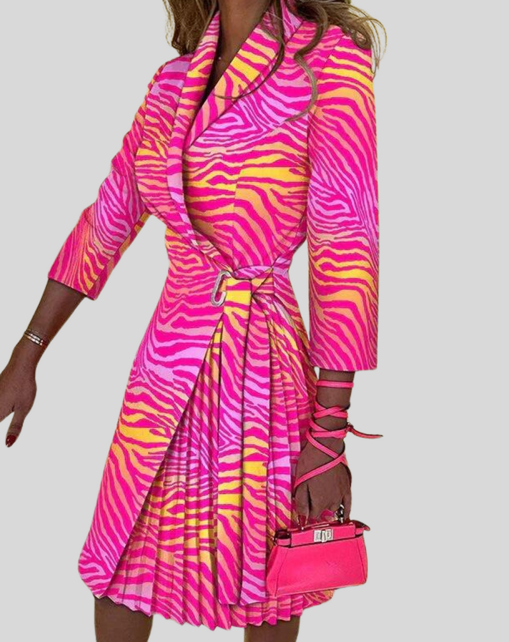 Milou | Dames Blazerjurk met Plissé Rok – Elegante Pasvorm & Stijlvolle Details