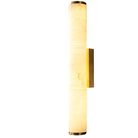 Marble Wall Sconce with Vertical Cylindrical LED Light, Copper Finish