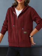 Sidonie™ | Women's Zip Up Hooded Knit Cardigan with Pockets