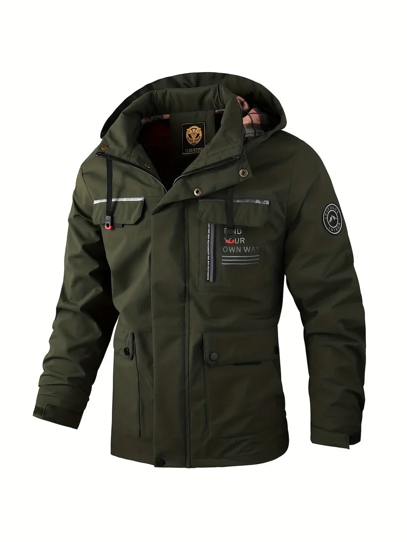 Men's Waterproof Winter Jacket with Hood - Insulated Coat
