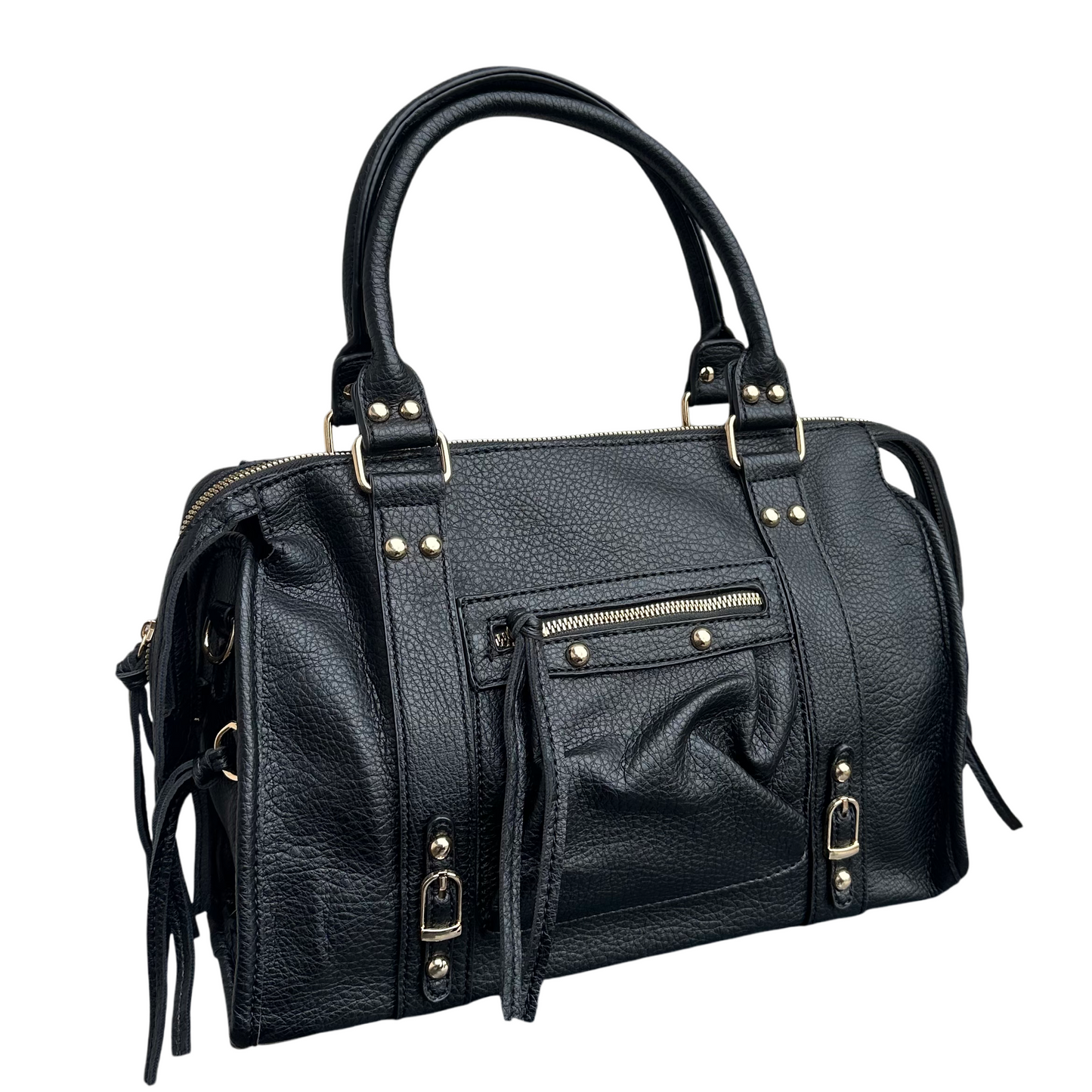 Dames Schoudertas in Zwart met Ruim Formaat