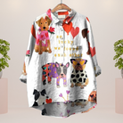 Women's Colorful Printed T-Shirt – Dog, Cat & Floral Designs