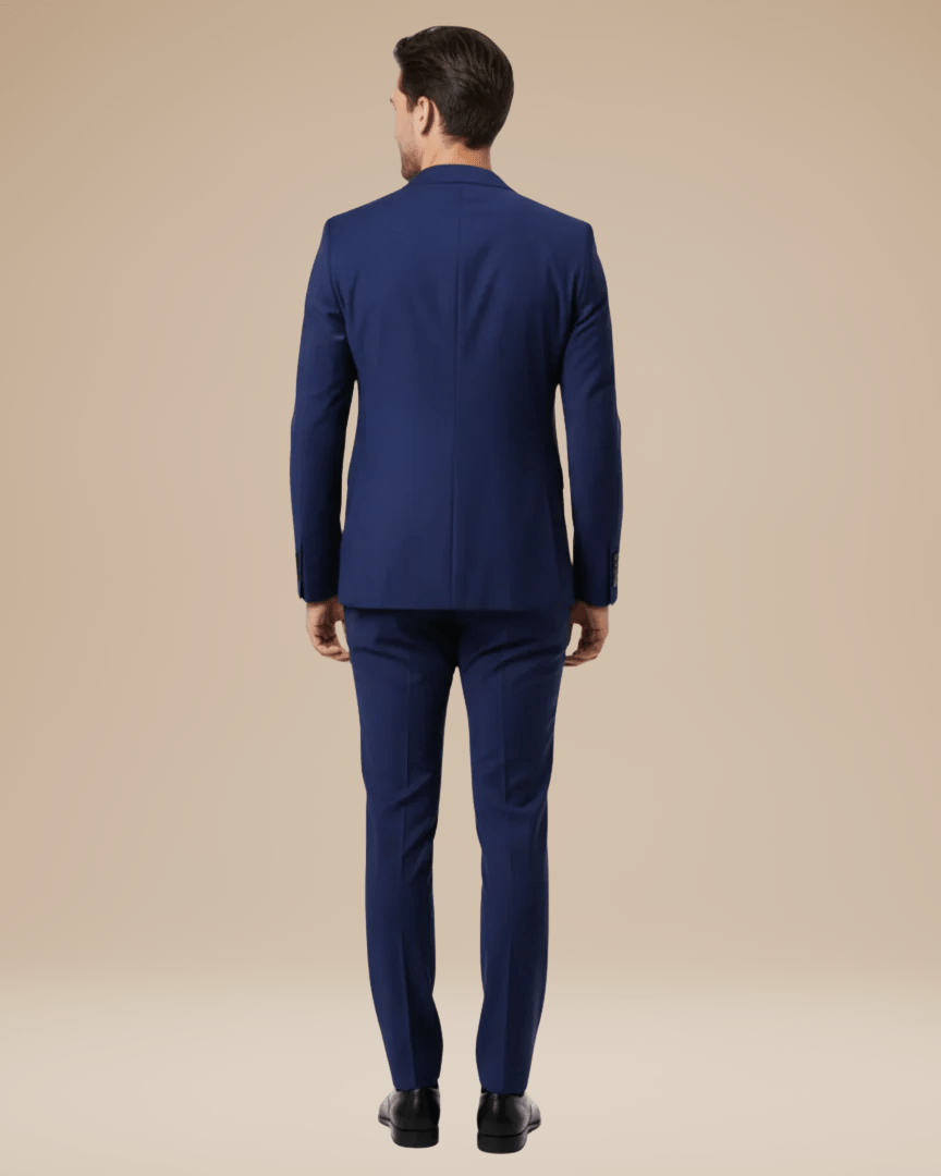 Men's Two-Piece Tailored Suit – Stretch Fabric Slim Fit
