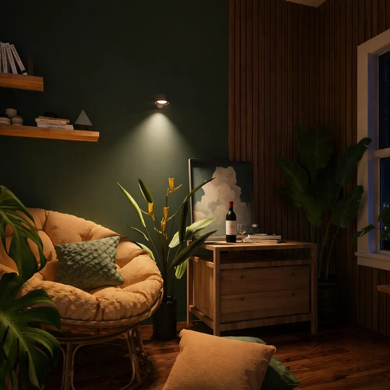 Cordless Wall Light with Magnetic Mount and 360° Rotation