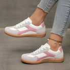 Women's Leather Sneakers Low-Top with Gum Sole