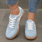 Women's Leather Sneakers Low-Top with Gum Sole