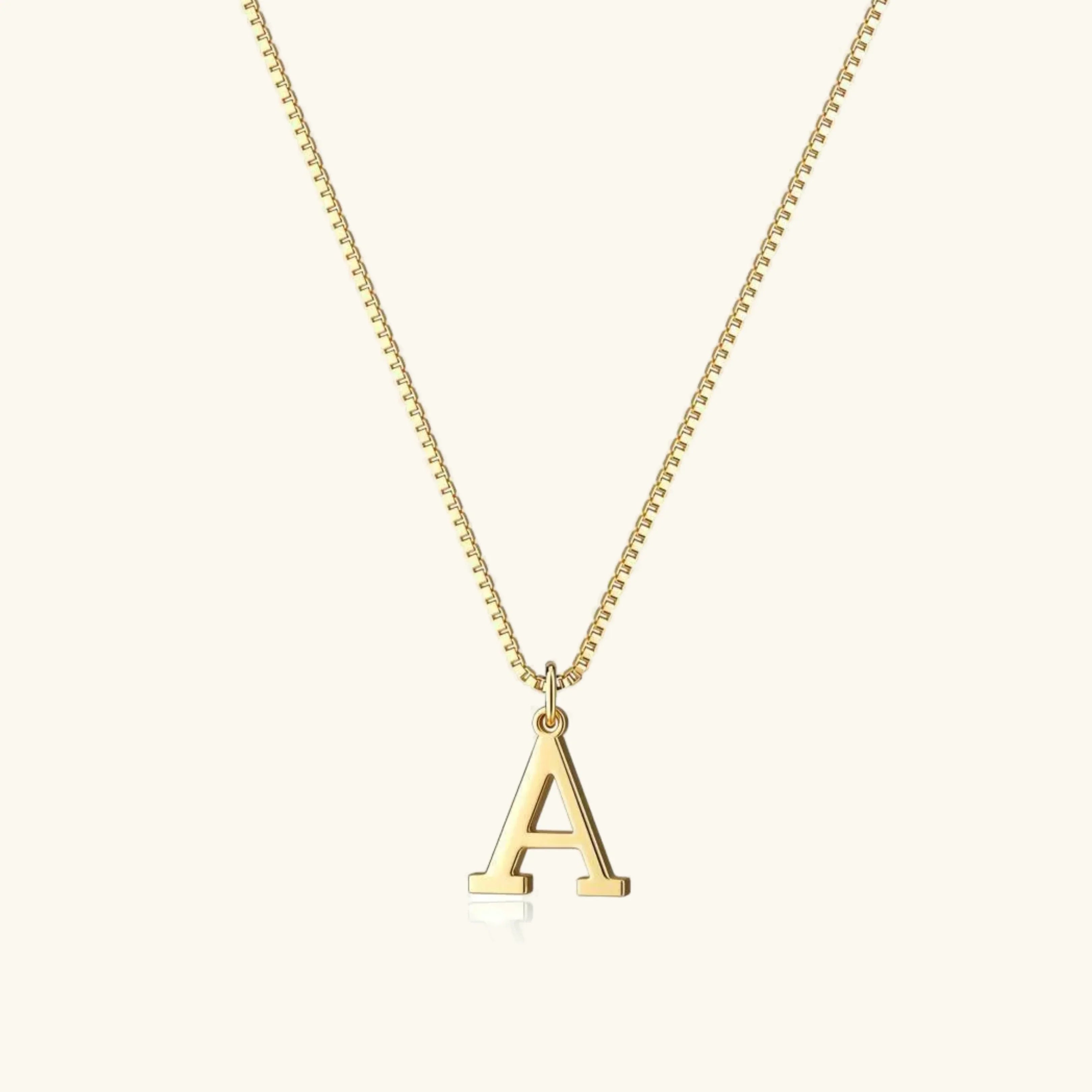 Women's Initial Pendant Necklace - Gold-Tone Letter Charm