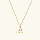 Women's Initial Pendant Necklace - Gold-Tone Letter Charm