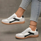 Women's Leather Sneakers Low-Top with Gum Sole