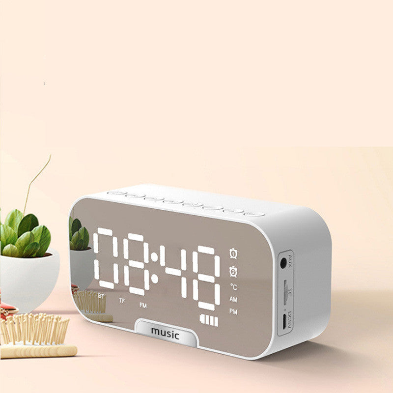 Mirror Display Digital Alarm Clock with Bluetooth Speaker