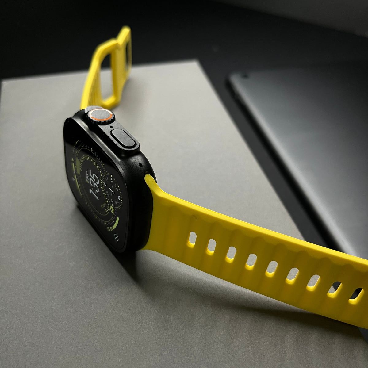 Silicone Apple Watch Band - Wide Sport Strap with Secure Pin-and-Tuck Closure
