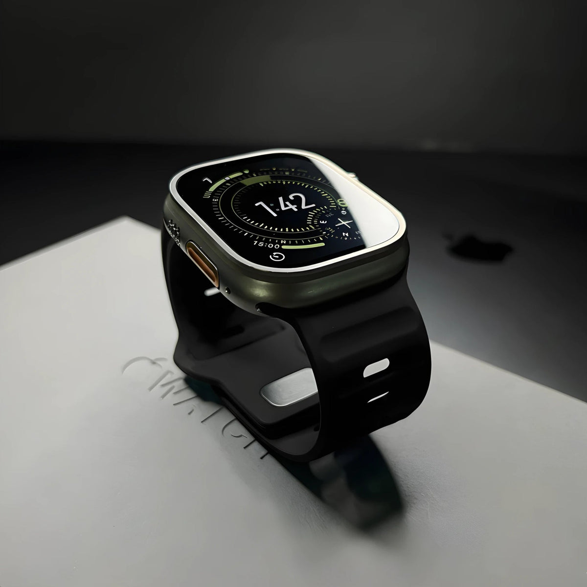 Silicone Apple Watch Band - Wide Sport Strap with Secure Pin-and-Tuck Closure