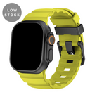 Silicone Sport Watch Strap with Titanium Buckle - Apple Watch Compatible